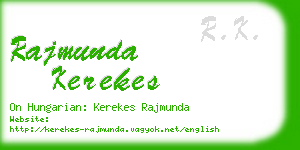 rajmunda kerekes business card